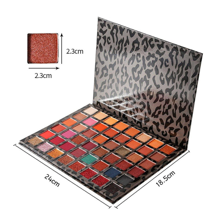 48 Color Eye Shadow Leopard Box Pearly Matte Multicolor Eyeshadow - MRSLM