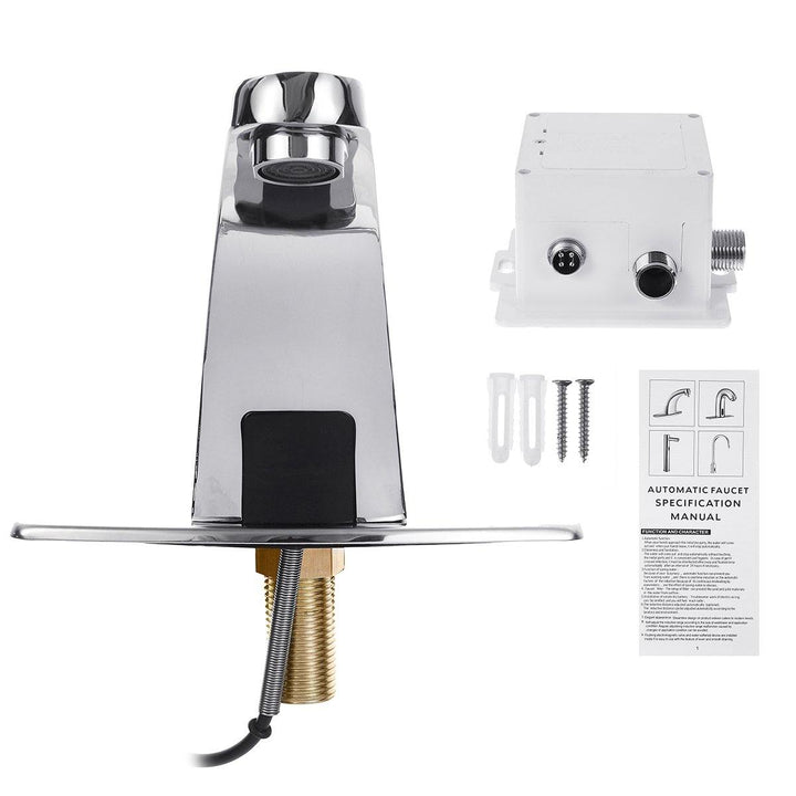 Sink Mixer Sensor Tap Chrome Brass Automatic Hands Free Infrared Basin Faucet - MRSLM