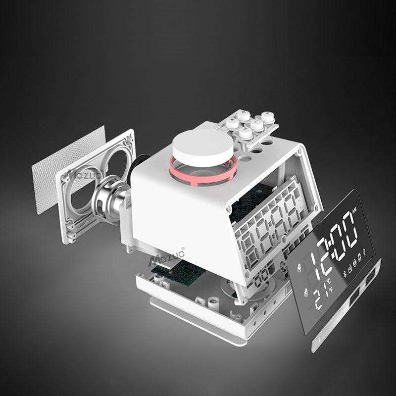 MOZUO K11 Bluetooth Speaker Alarm Clock USB Charging for Phone Portable FM Radio Subwoofer - MRSLM