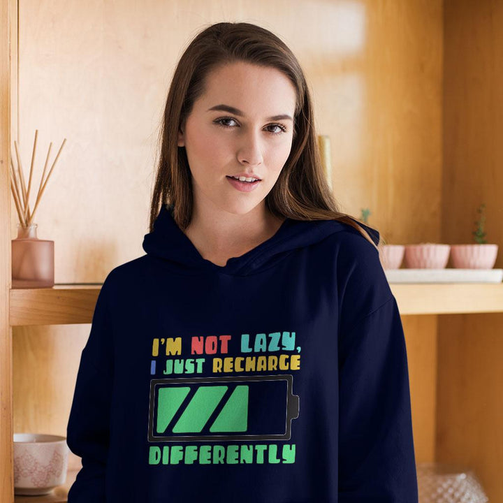 I am Not Lazy Hooded Sweatshirt - Printed Hoodie - Best Design Hoodie - MRSLM