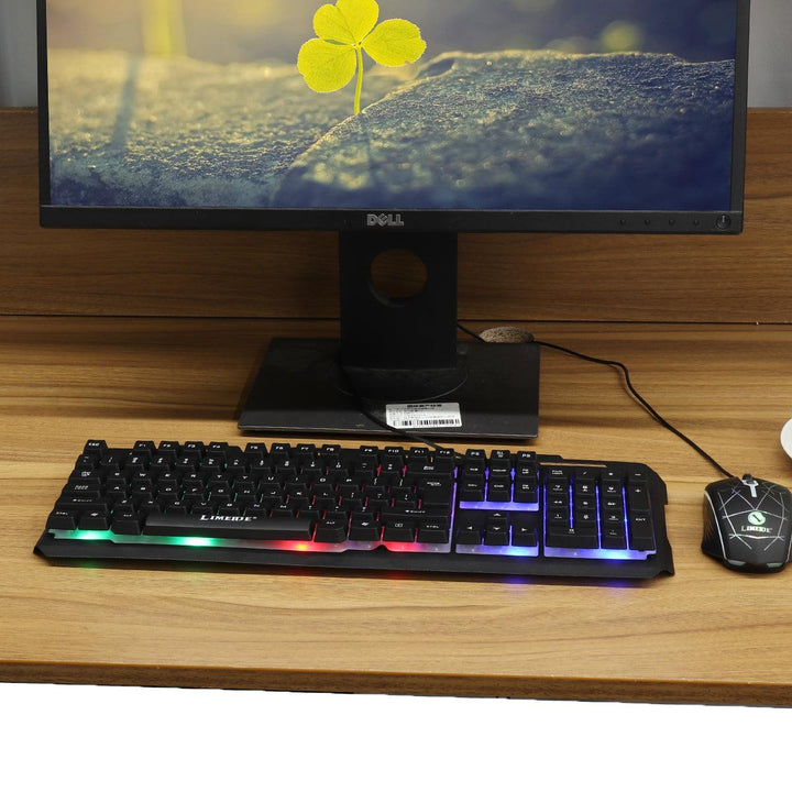 104 Key USB Wired Gaming Keyboard and Mouse Set Waterproof LED Multi-Colored Changing Backlight Mouse For PS3/Xbox Computer Desktop Notebook - MRSLM