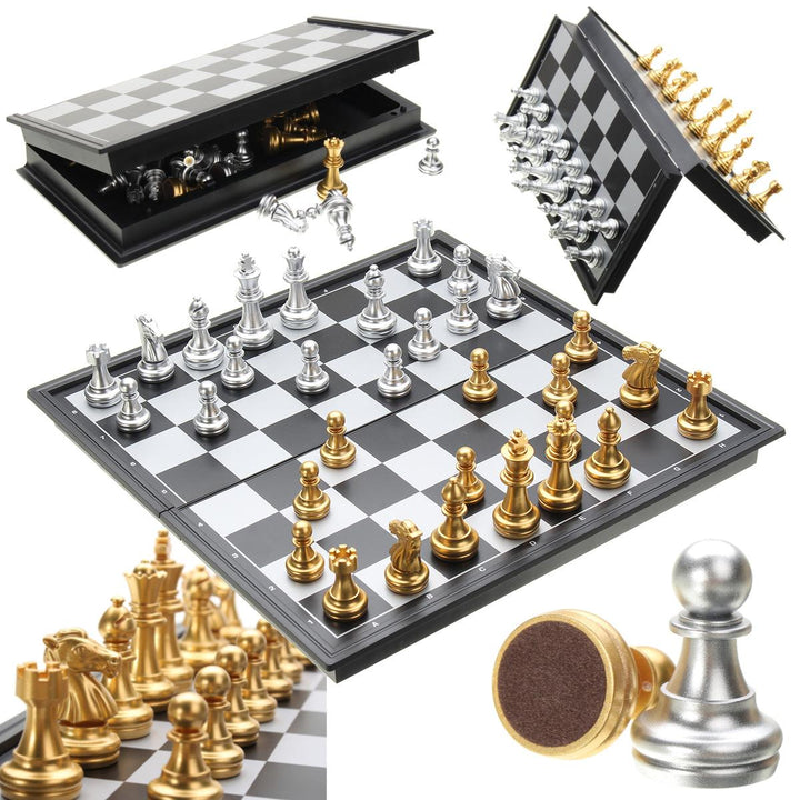 Magnetic Chess Folding Large Magnetic Board with Pieces Chess Toys for Kids Gift - MRSLM