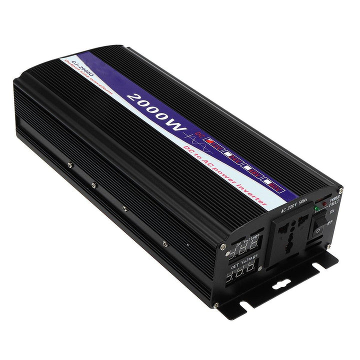 2000W Peak 12V/24V/48V to 220V Pure Sine Wave Power Inverter Digital Display Home Converter - MRSLM