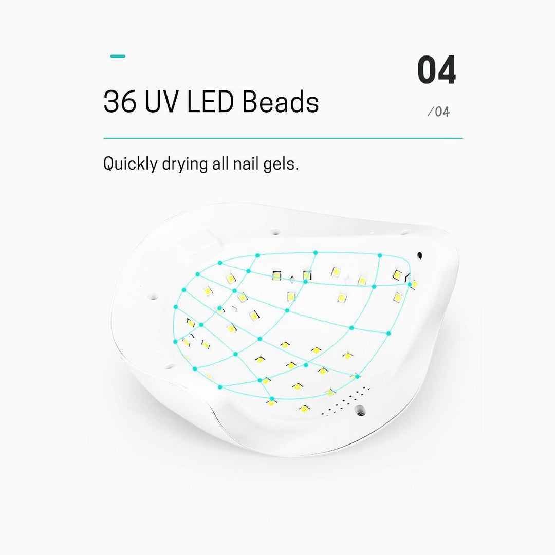 54W UV LED Nail UV Lamp with 36 Pcs Leds For Manicure Gel Nail Dryer Drying Nail Polish Lamp Auto Sensor Manicure Tools - MRSLM