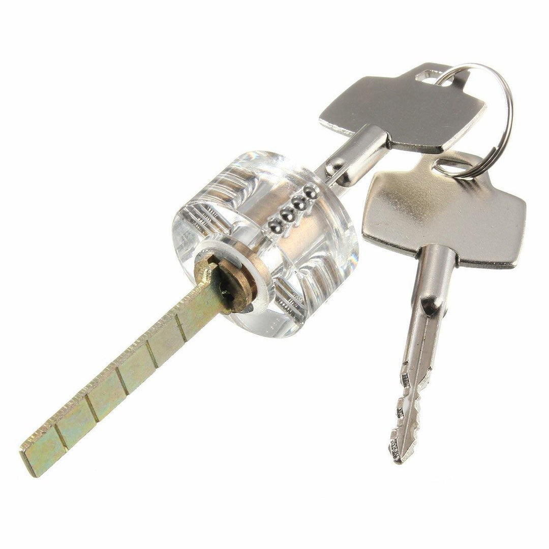 Pick Visable Padlock Transparent Cross Lock for Locksmith Practice Training Skill Lock Picks Tools - MRSLM