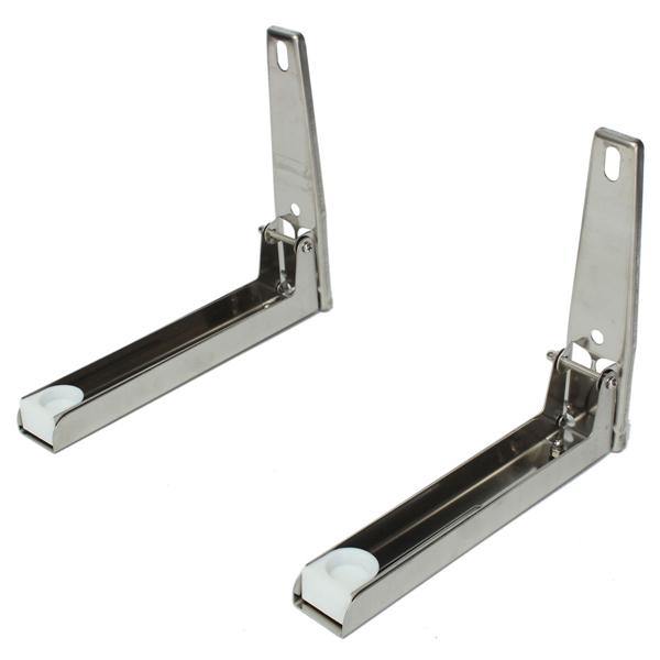2pcs Stainless steel Foldable Microwave Oven Shelf Wall Mount Bracket Stand Support Holder - MRSLM