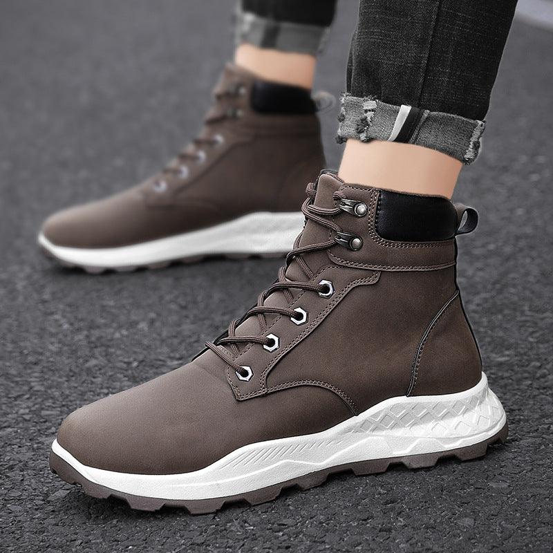 Rhubarb Casual Leather Boots Retro Tooling Ankle - MRSLM