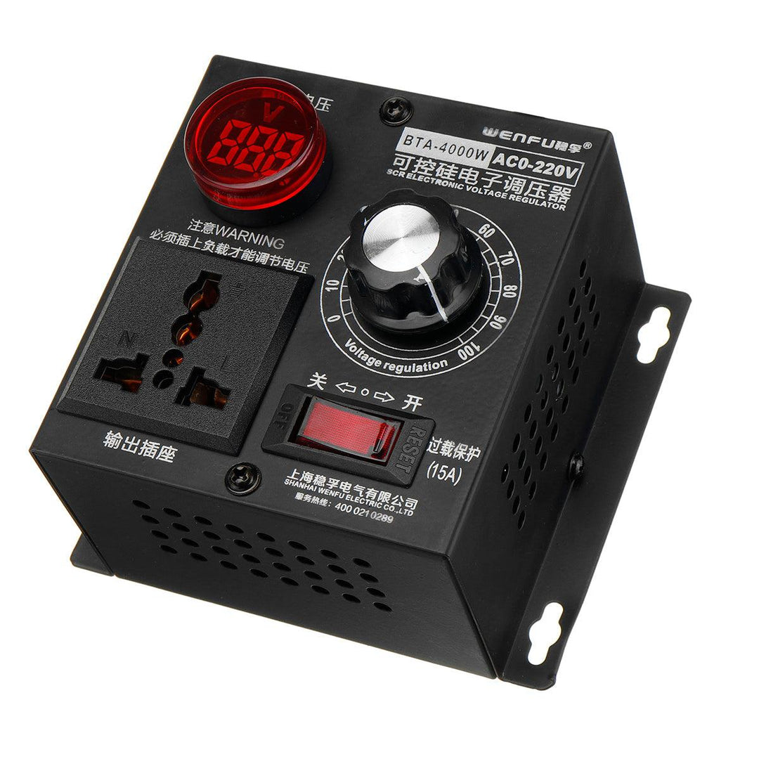 AC 220V 4000W Variable Voltage Regulator Step Down Voltage Converter Transformer Motor Speed Fan Control Controller RA - MRSLM