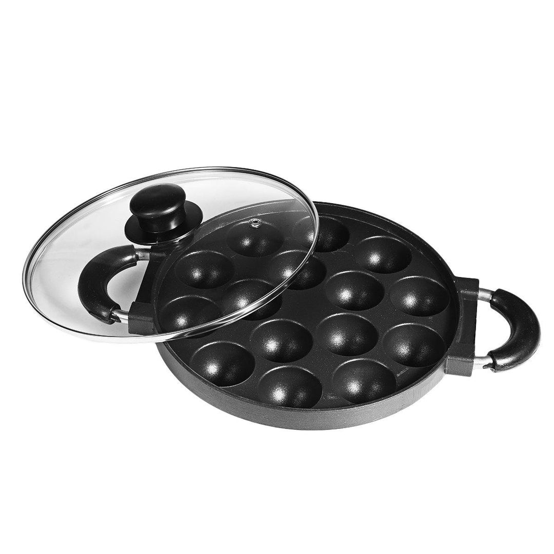 Takoyaki Pan Mini Octopus Ball Maker Pancake Cake Handles Iron 12/15/19 Holes - MRSLM