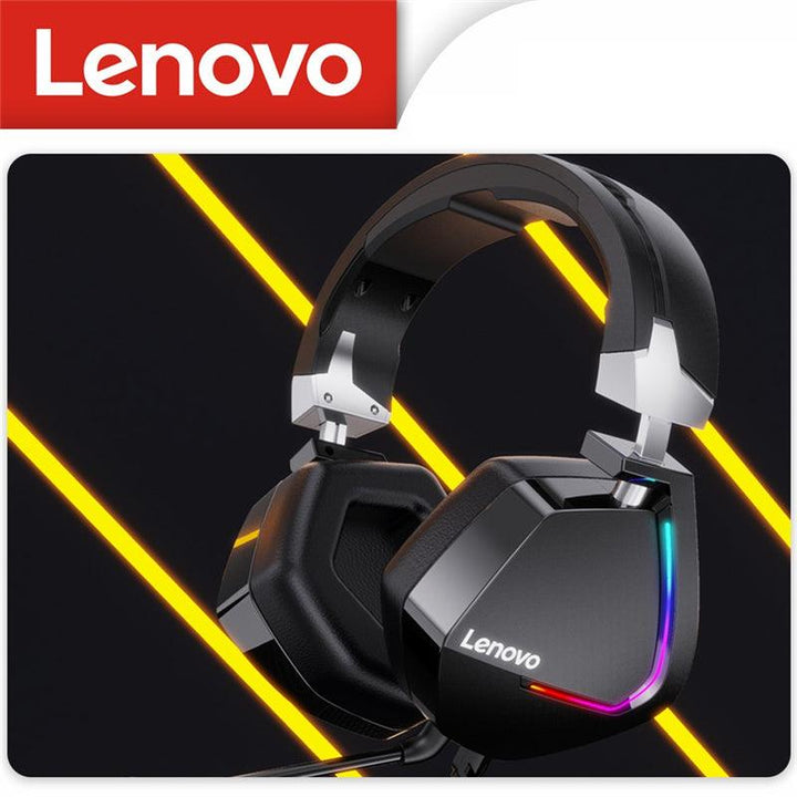 Lenovo H402 Gaming Headphone USB 7.1 Surround Sound Deep Bass RGB Colorful Light Headset with Mic for PC Laptop Gamer - MRSLM