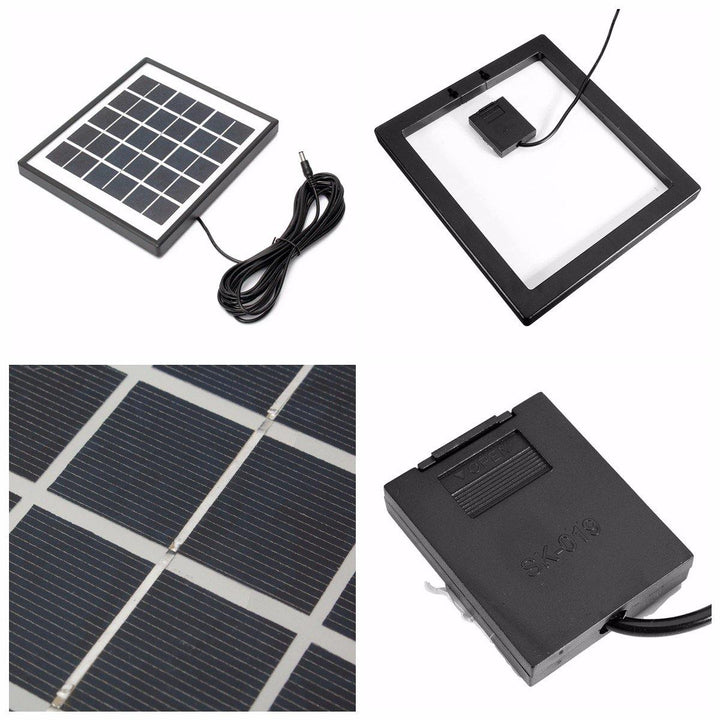 4W 6V Solar Panel + 3x LED Light USB Charger + Power Bank Home Garden System Kit - MRSLM