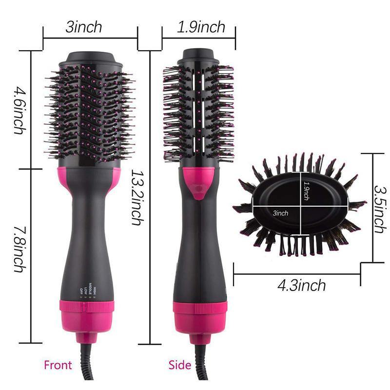 Multifunctional Negative Ion Hairbrush Comb Roll Straight Dual-use Hair Straightener Hot Air Comb - MRSLM