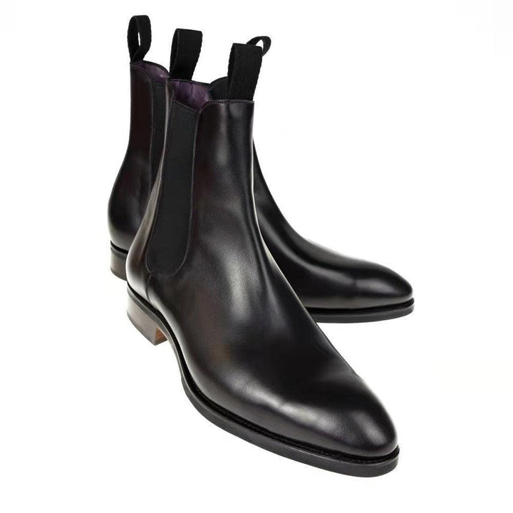 Fashion Simple Short-leg Men's Leather Boots - MRSLM