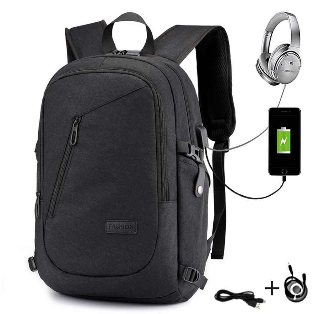 USB Charging Backpack Laptop Bag Leisure Business Backpack Multi Function Security Bag for Men/Women Schoolbag - MRSLM