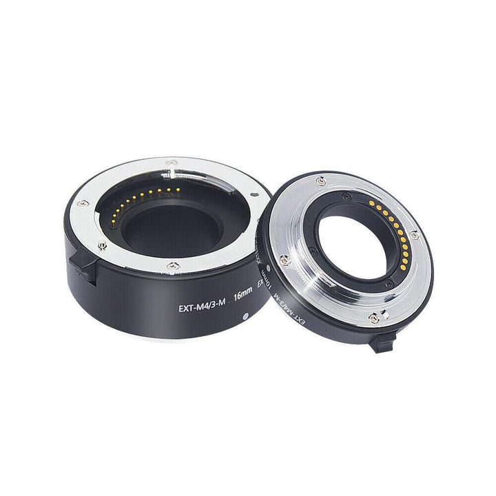 Mcoplus EXT-M4/3-M 10mm+16mm Metal Macro Auto Focus AF Extension Tube Ring Macro Close-up Lens Adapter for Panasonic Olynpus M4/3 Mount (Black) - MRSLM