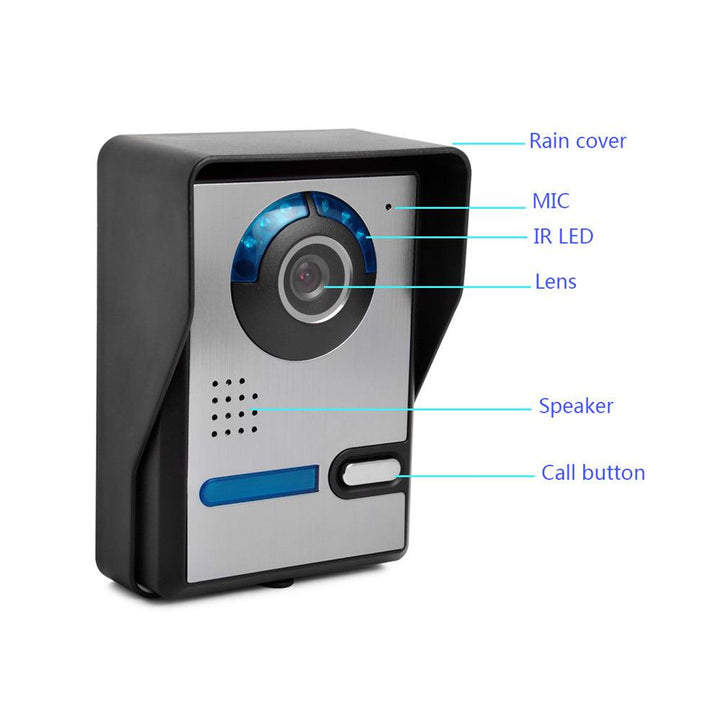 Home Security Camera Monitor: 7 Inch TFT Color Video Door Phone Intercom with Night Vision - MRSLM