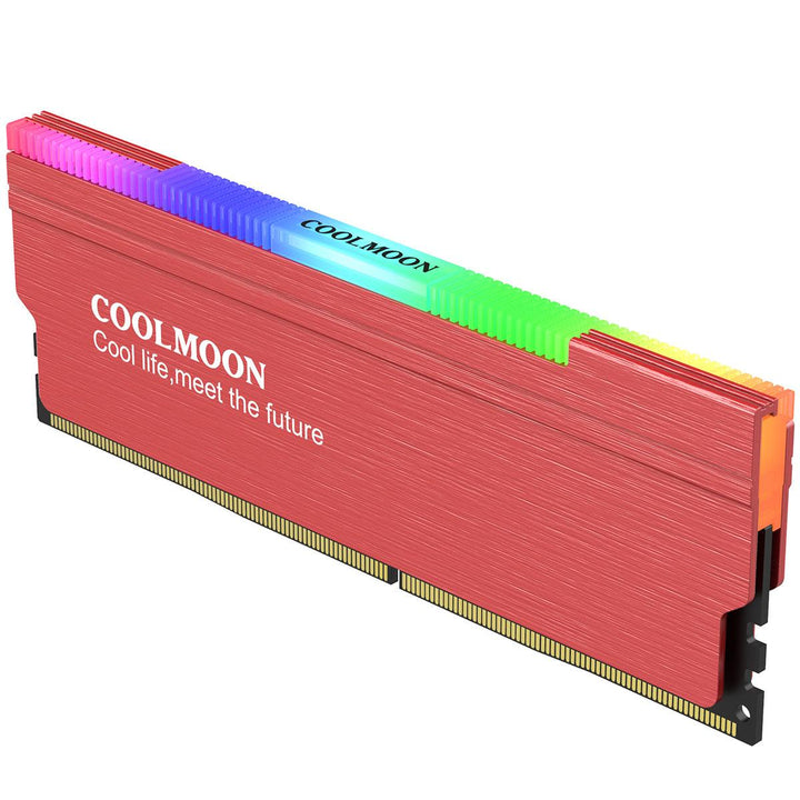 COOLMOON Desktop Memory Heatsink Cooler Shell ARGB Memory Cooling Vest Radiator 5V Memory RAM Cooler - MRSLM