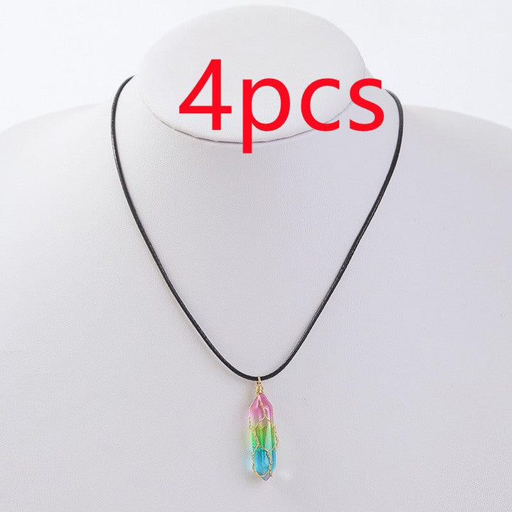 Women's Transparent Geometric Diamond Crystal Necklace - MRSLM