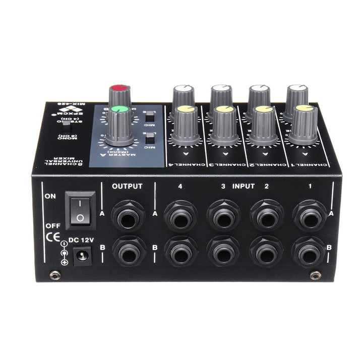 8 Channel Professional Mixing Console Digital Instrument Mic Stereo Audio Sound Mixer with for Karaoke - MRSLM