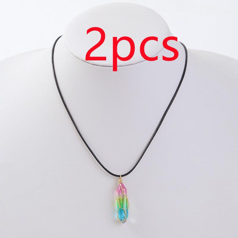 Women's Transparent Geometric Diamond Crystal Necklace - MRSLM