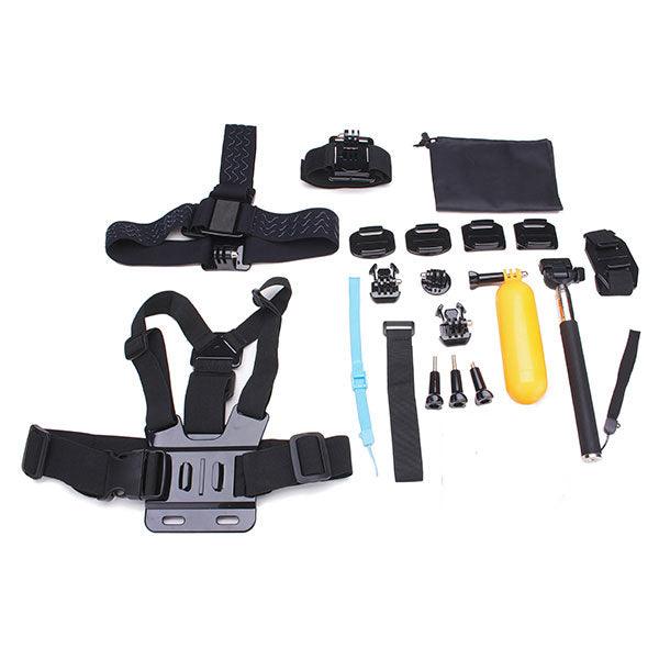 23 In 1 Selfie Stick Mount Wrist Chest Strap Kit For Gopro Hero 3 4 3 Plus SJCAM EKEN SJ4000 Sports Camera - MRSLM