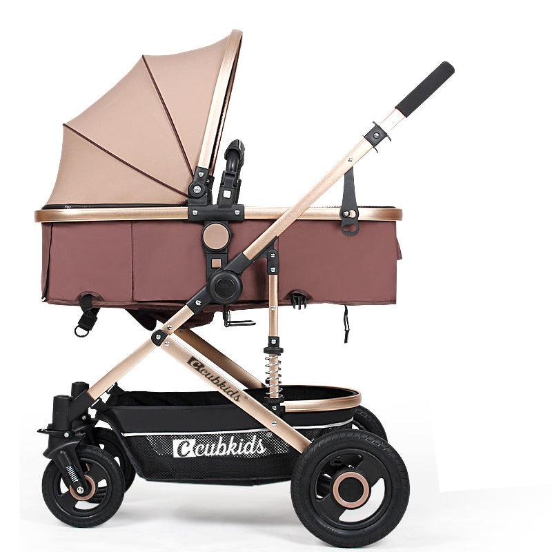 Folding Aluminum Infant Baby Stroller Kids Foldable Pushchair Bassinet and Car Baby Stroller - MRSLM