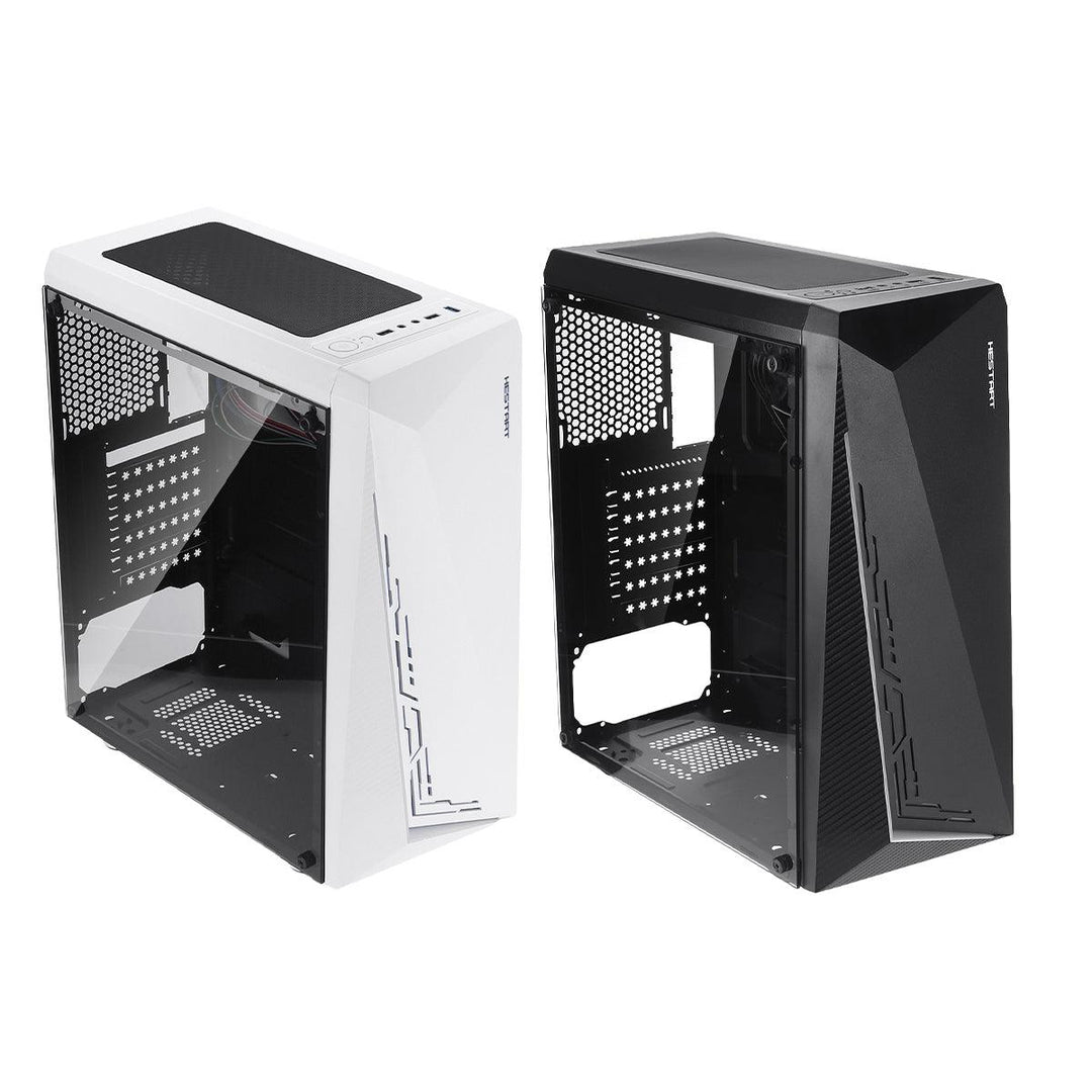 RGB PC Gaming Case RGB Light Transparen Acrylic Side Computer Case Tower Chassis Support ATX/MATX/ITX Back Line - MRSLM