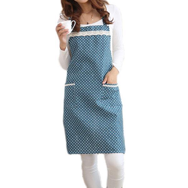 Honana KT-AP1 Adjustable Large Size Bib Apron Kitchen Cooking Woman Man Stripe Linen Apron With Pocket - MRSLM