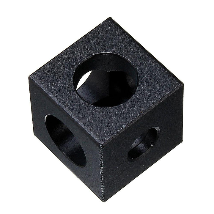 Black Anodized Aluminum 2020Profile Cube Corner Prism Connector Adjustable Wheel Bracket For 3D Printer CNC Part - MRSLM