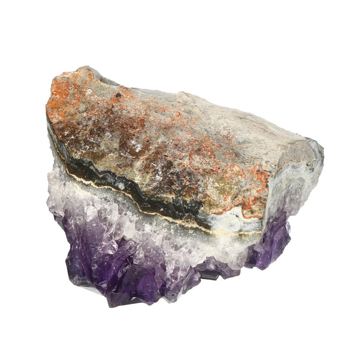 Natural Amethyst Crystal Quartz Drusy Geode Cluster Healing Stone Decorations Ornament - MRSLM