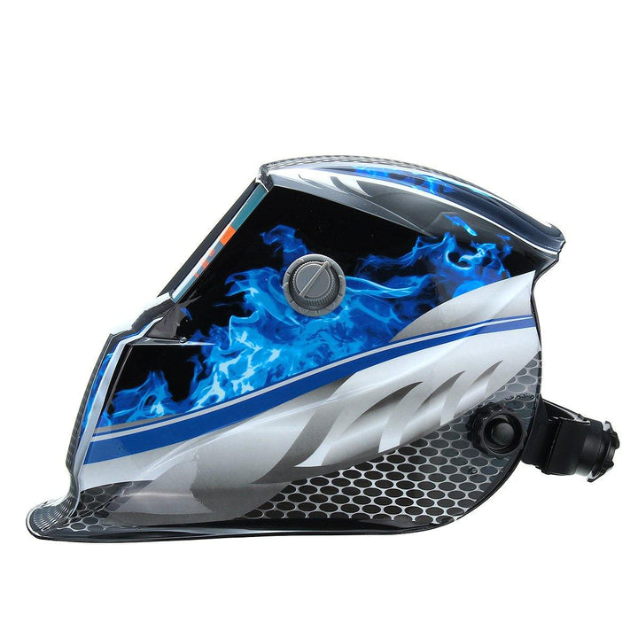 Blue Flame Solar Auto Darkening Welders Welding Helmet Mask Grinding Mode Automatic - MRSLM