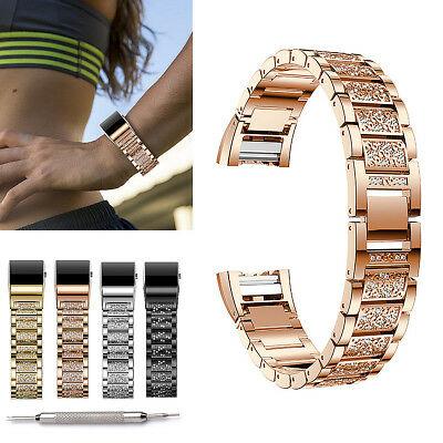 KALOAD Stainless Steel Watch Band Strap Wrist Bracelet Band Replacement for Fitbit Charge (Gold) - MRSLM