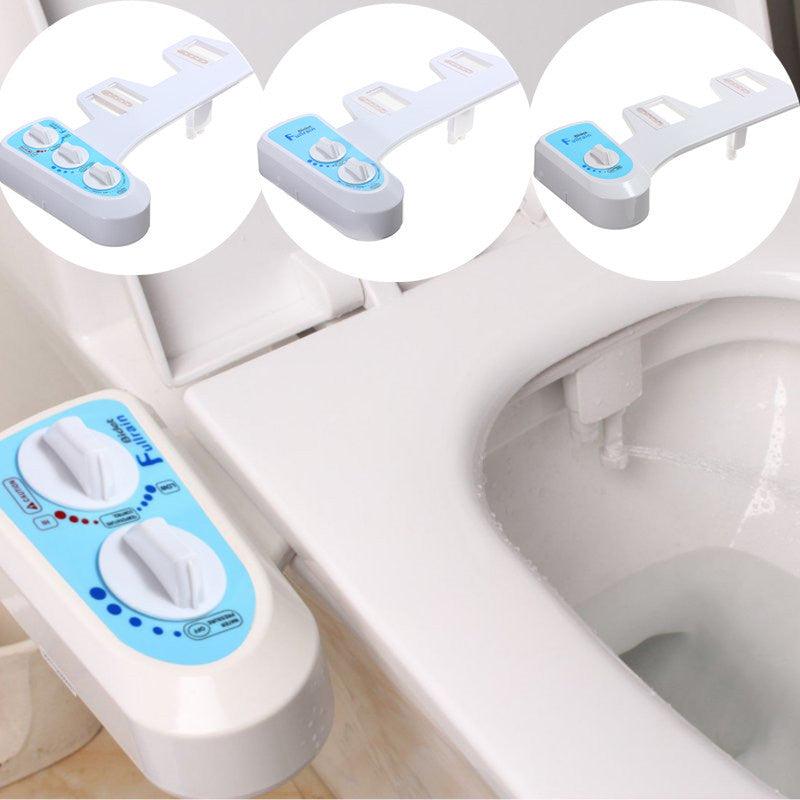 Non-Electric Toilet Seat Bidet Attachment Single/Dual Nozzle Cleaning Cold & Hot Water Bathroom Bidet Reduce Toilet Paper - MRSLM