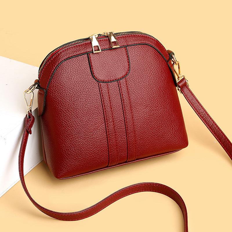 Fashion Shell Soft Leather Crossbody Small Bag - MRSLM