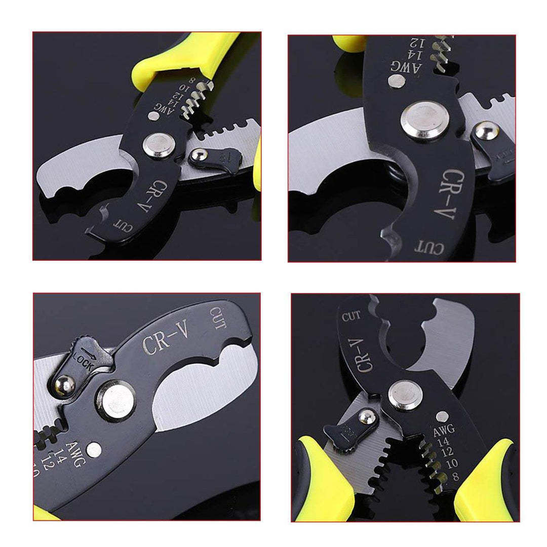 7inch Versatile Electric Cable Cutter Wire Stripping Plier Hand Tool 14/12/10/8AWG - MRSLM