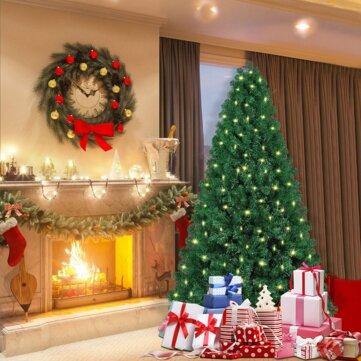 6Ft PVC Artificial Christmas Tree Stand Holiday Xmas Skirt LED Beanie Decor Gift - MRSLM