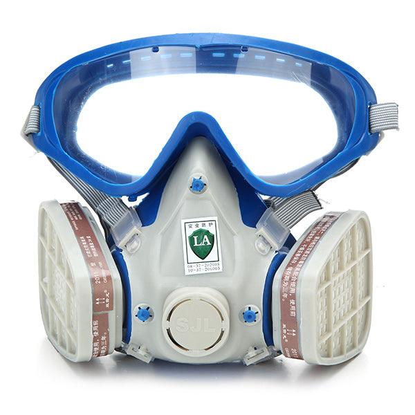 Silicone Full Face Respirator Gas Mask & Goggles Comprehensive Cover Paint Chemical Pesticide Dustproof Mask - MRSLM