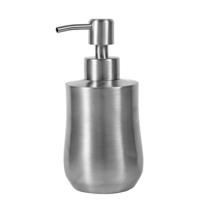 350Ml Cucurbit Shaped Liquid Soap Dispenser For Liquid Soap 304 Stainless Steel Bathroom Shower Lotion Dispenser Liquid Bottles - MRSLM