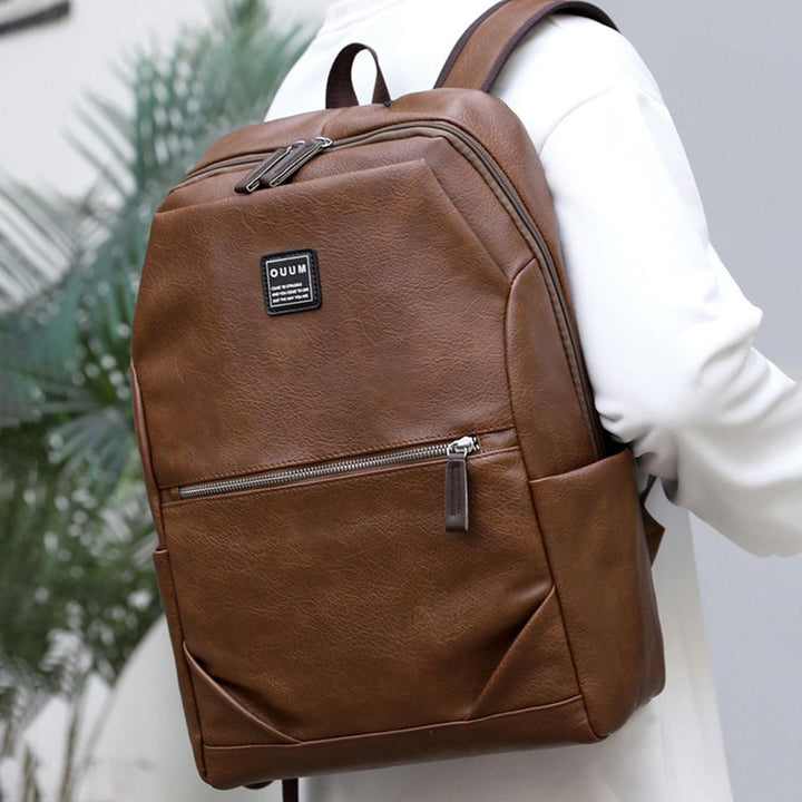 15.6 Inch Zipper PU Laptop Bag Business Travel Portable Men's Briefcases Messenger Documents Handbags - MRSLM