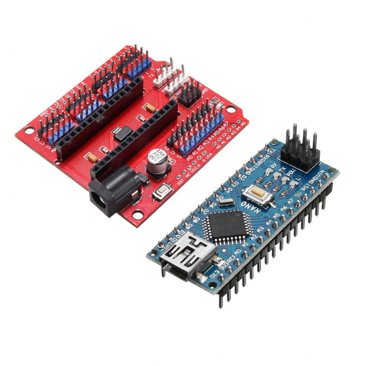 Funduino Nano Expansion Board + ATmega328P Nano V3 Improved Version Geekcreit for Arduino - products that work with official Arduino boards - MRSLM