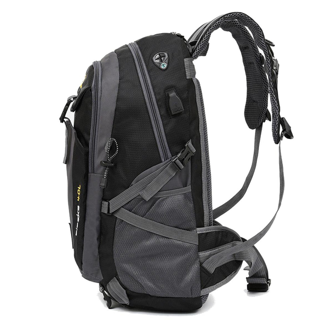 Backpack Outdoor Mountaineering Bag Laptop Bag Travel Shoulders Storage Bag with USB for 16inch Notebook - MRSLM