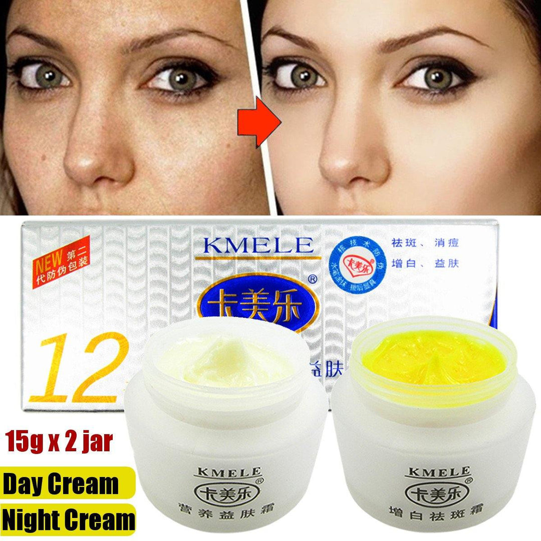 12 DAYS EFFECT! KMELE Day & Night Scar Removal Cream Face Anti Freckle Brighten Whitening US - MRSLM