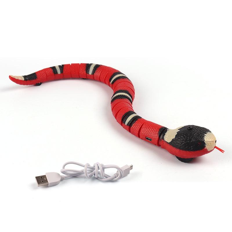 Smart Sensing Interactive Cat Toys Automatic Eletronic Snake Cat Teasering Play USB Rechargeable Kitten Toys For Cats Dogs Pet - MRSLM