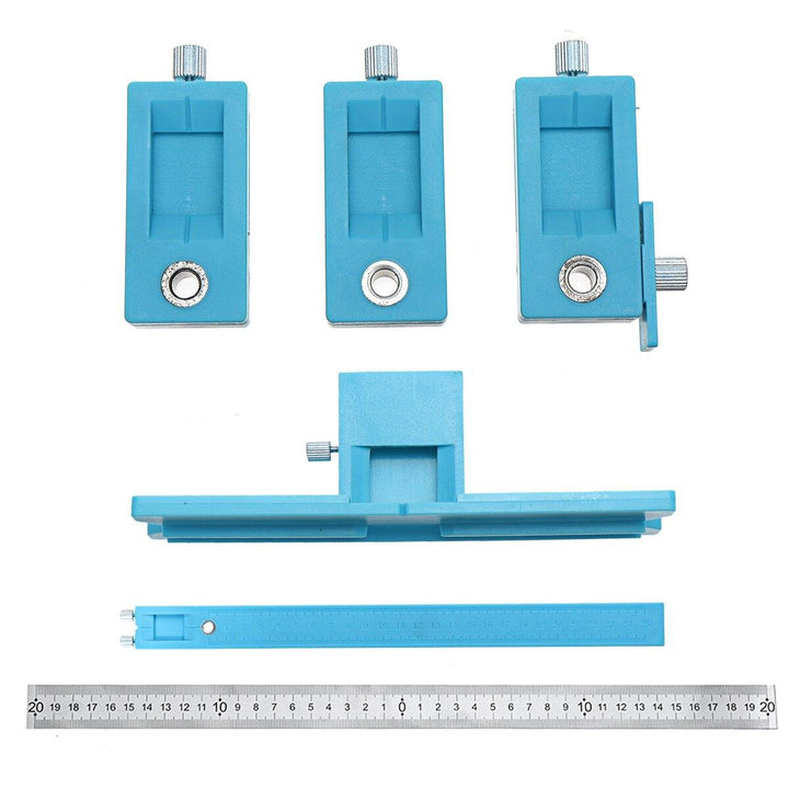 Hole Punch Locator Jig Tool Drill Guide Drawer Cabinet Hardware Dowel Woodworking Ruler - MRSLM