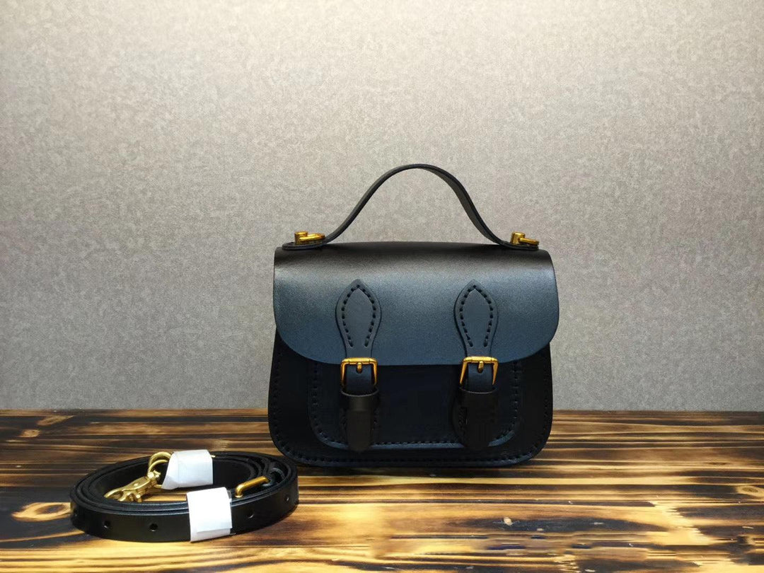Vintage Tree Cream Leather Portable Messenger Bag - MRSLM