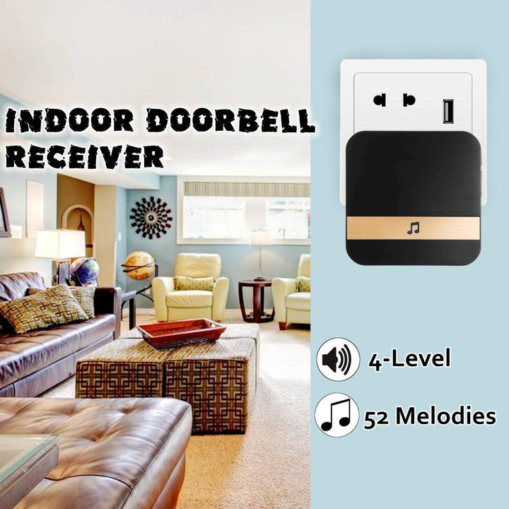 433MHz 52 Songs Adjustable Wirelss Chime Bell Ring EU US Plug for WiFi Smart Video Doorbell - MRSLM