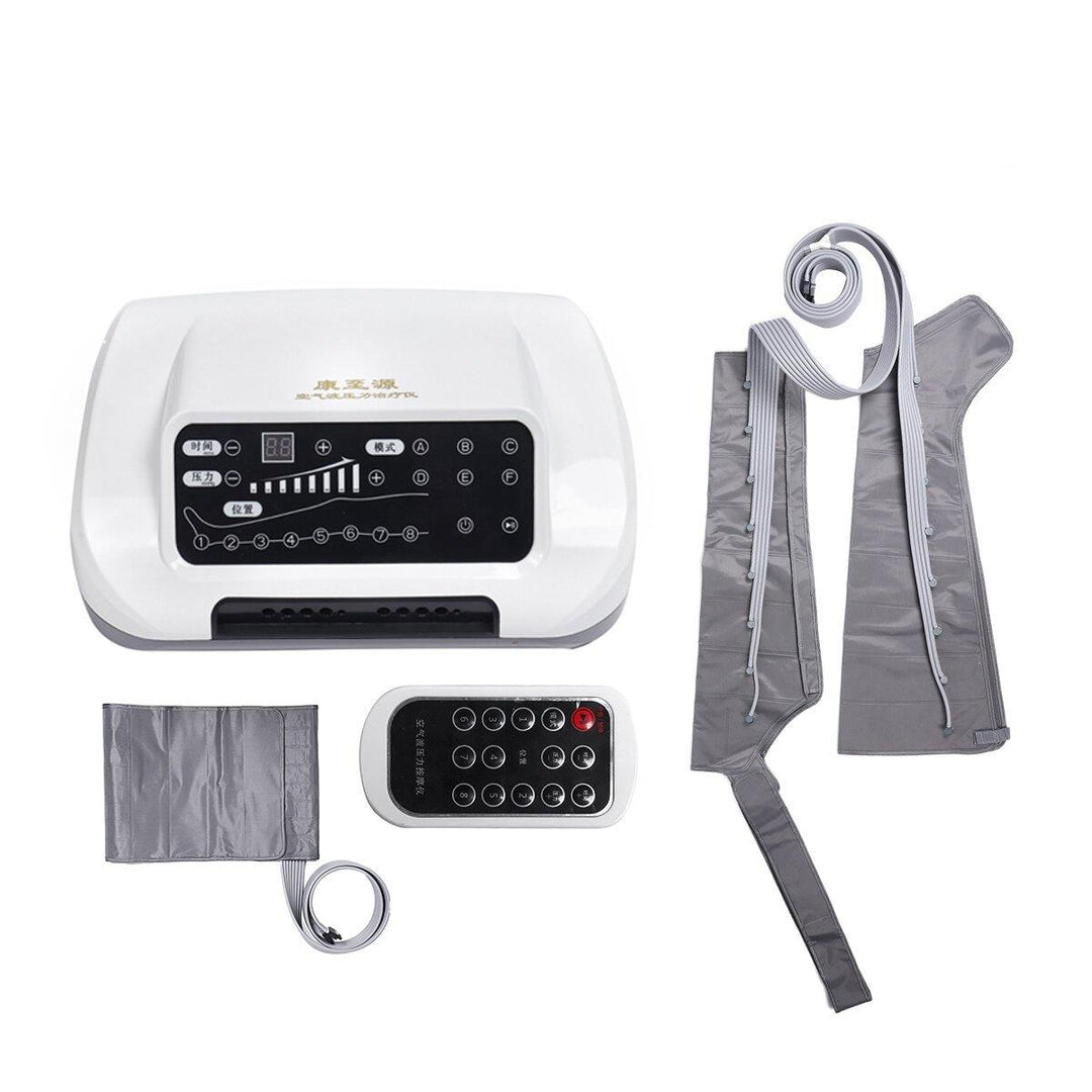 8 Air Chambers Leg Arm Waist Cuff Circulation Pressure Massager Remote Control - MRSLM
