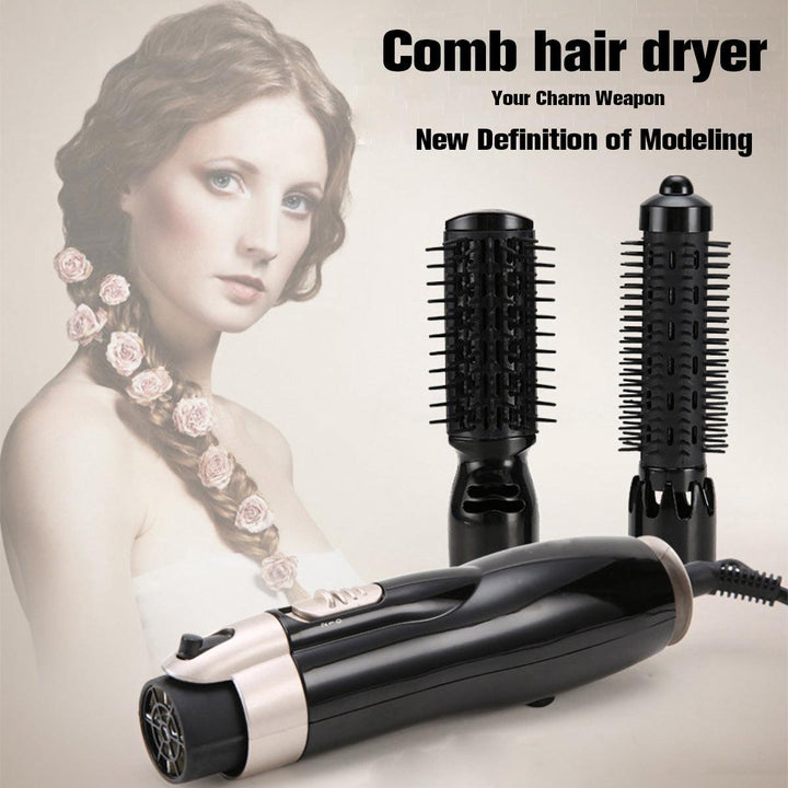 2 In 1 Professional Hair Dryer Comb Wet/Dry Hair Straightener Styling Curling - MRSLM