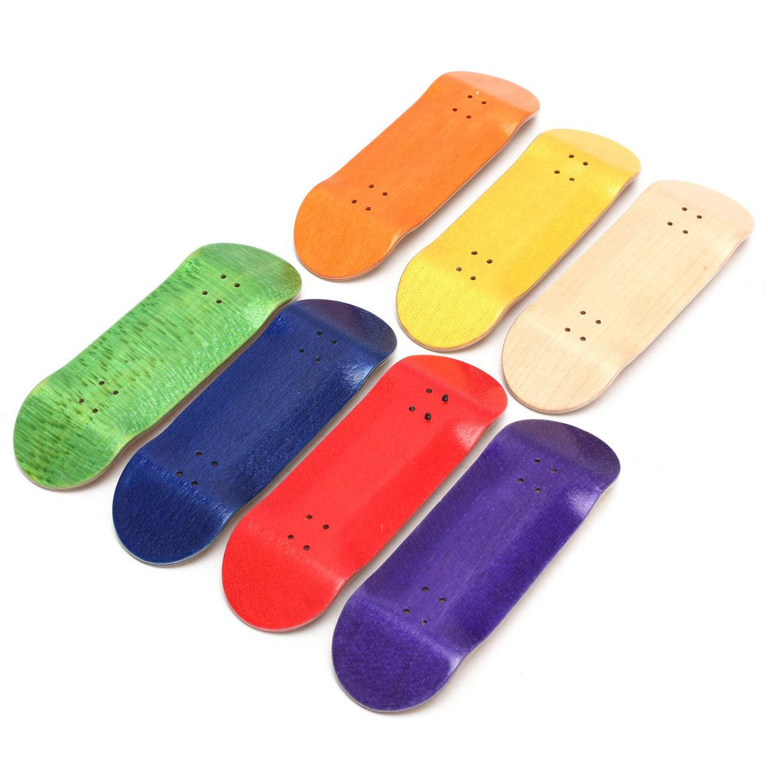 Wooden Multicolor Baseboard Mini Skateboard Set Indoor Toys - MRSLM