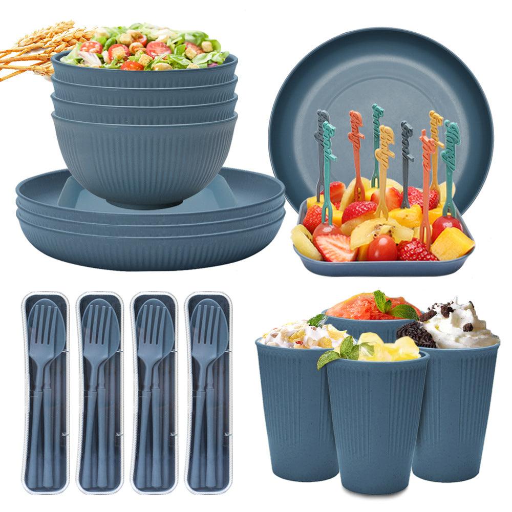 Wheat Straw Tableware Set For Home Meals - MRSLM